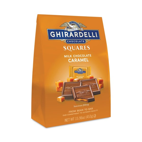 Ghirardelli Milk Chocolate and Caramel Chocolate Squares, 1596 oz Bag 62285